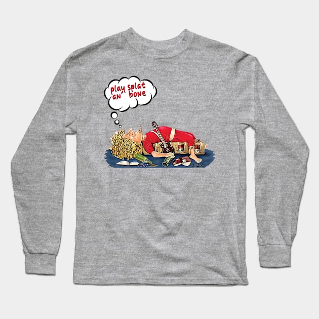 Play Splat An' Bone Long Sleeve T-Shirt by And The Podcast Will Rock